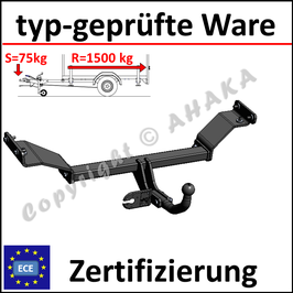 Hyundai i30 Bj. 2007-2012 Anhängerkupplung starr mit geschraubtem Kugelkopf - ohne Elektrosatz