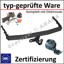 Renault Megane III Bj. 2008- Anhängerkupplung starr mit geschraubtem Kugelkopf - mit Elektrosatz 7 polig