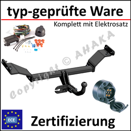 Hyundai i30 Bj. 2007-2012 Anhängerkupplung starr mit geschraubtem Kugelkopf - mit Elektrosatz 7 polig