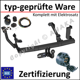 Fiat Scudo I 1996-2006 / Ulysse I 1994-2002 Anhängerkupplung starr mit geschraubtem Kugelkopf - mit Elektrosatz 7 polig