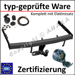 VW Sharan I Bj. 1995-2000 Anhängerkupplung starr mit geschraubtem Kugelkopf - mit Elektrosatz 7 polig