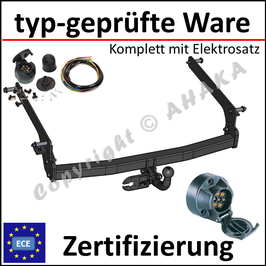 Renault Laguna Bj. 1993-2001 Anhängerkupplung starr mit geschraubtem Kugelkopf - mit Elektrosatz 7 polig