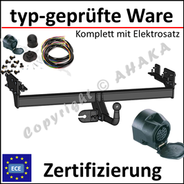 Mitsubishi Outlander I Bj. 2003-2007 Anhängerkupplung starr mit geschraubtem Kugelkopf - mit Elektrosatz 13 polig