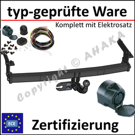 Volvo V40 / S40 I Bj. 1995-2004 Anhängerkupplung starr mit geschraubtem Kugelkopf - mit Elektrosatz 13 polig