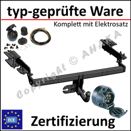 Honda CRV Bj. 1997-2002 Anhängerkupplung starr mit geschraubtem Kugelkopf - mit Elektrosatz 7 polig