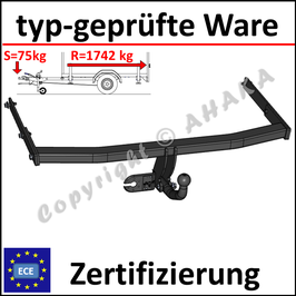 VW Jetta Bj. 2005-2010 Anhängerkupplung starr mit geschraubtem Kugelkopf - ohne Elektrosatz