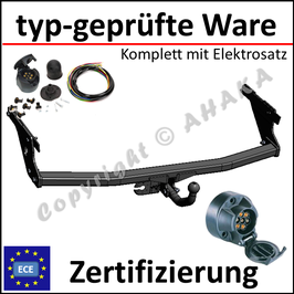 Ford Focus II DA  Bj. 2004-2011 Anhängerkupplung starr mit geschraubtem Kugelkopf - mit Elektrosatz 7 polig