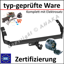 Citroen C5 RE Bj. 2004-2008 Anhängerkupplung starr mit geschraubtem Kugelkopf - mit Elektrosatz 7 polig