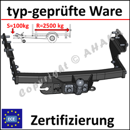 VW T4 Bus Kasten Caravelle Bj. 1996-2003 Anhängerkupplung starr mit geschraubtem Kugelkopf - ohne Elektrosatz