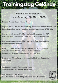 Trainingstag Gelände 26.03.22