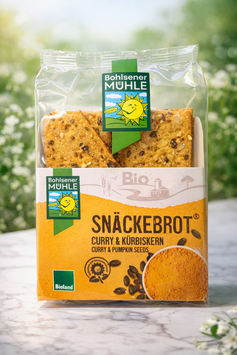 Bio Snäckebrot Curry und Kürbiskern (Art. 508)