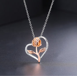 Collier Fleur Bicolore Modèle 3