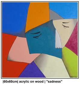 "Traurigkeit" | 60x60cm | Acryl auf Schichtholzplatte