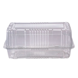 Domo Transparente Multiusos 22x12x7cm c/250 Piezas -Contenedor Con Bisagras Para Alimentos (2212-52) INIX
