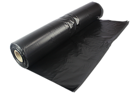 Rollo De Polietileno Negro, Bobina De Polietileno Negra Calibre 600 Para Construcción, 2 abre a 4 m