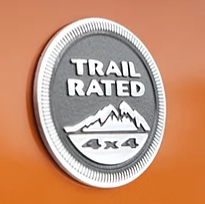 Jeep Trail Rated Metal Badge