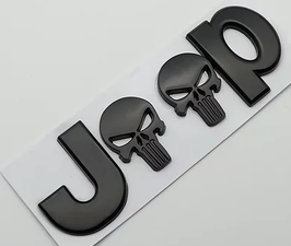 Jeep Full Black Skull Logo
