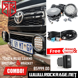 Toyota Hilux Legend Spotlight & Bracket Combo