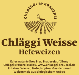 Chläggi Weisse, Hefeweizen, Chläggi Brauerei Rolf Gnädinger