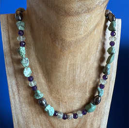 Türkis-Amethyst Collier