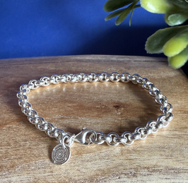 Silber-Erbs-Armband "E. of MU" 5,4mm