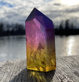 Bergkristall-Angel Aura "Solarplexus-Scheitelchakra"