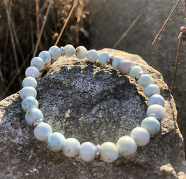 A-Z-Armband: Larimar 6mm