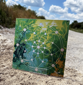 Kunstdruck Legeplatte "Blume"