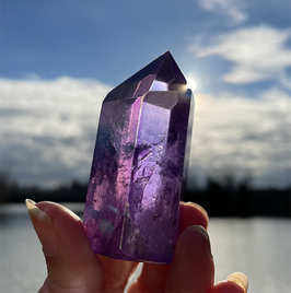 Bergkristallspitze-Angel Aura "Engelslicht Zadkiel" 99g