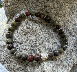 "Dragon"–Armband Drachenblut Jaspis