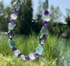 Türkis-Amethyst Collier