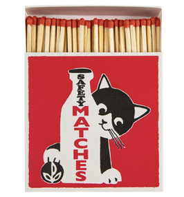 SQUARE MATCHBOXES Milk Bottle Cat Matches