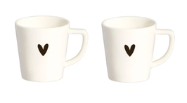 set 2 tazzine espresso cuore piccolo