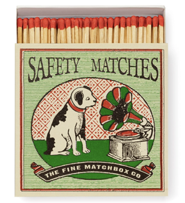 SQUARE MATCHBOXES Dog and Gramaphone Matches