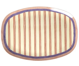 piatto ovale grande STRIPEY LOVE Print