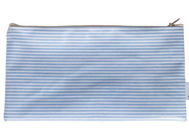 cosmetic bag  - Stripe French Blue