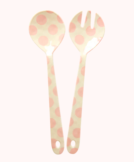 set posate da insalata Pink Dots