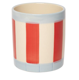 flowerpot stripes - red/blue