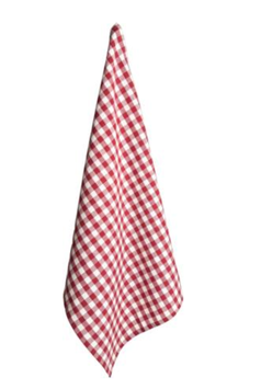 tea towel - Checked Red