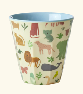 tazza/bicchiere SWEET JUNGLE print - celeste