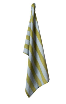 tea towel - righe celesti e verde