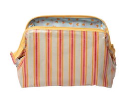 cosmetic bag - Strokes Sand/Pink