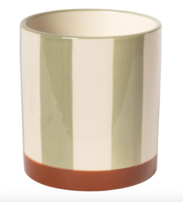 flowerpot stripes - verte/brown