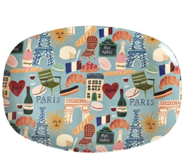 piatto ovale grande PARIS MON AMOUR Print