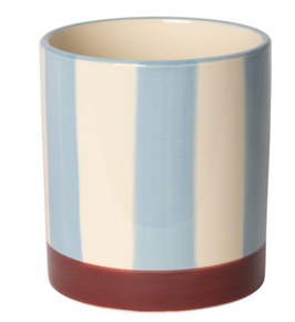 flowerpot stripes - blue/maroon