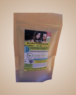 Poudre Powerlife : Moringa, Maca, Cacao, Stevia - Sachet de 30 gr