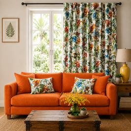 Paradise Vorhang 1,30x2,45m White Velvet