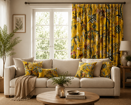 Paradise Vorhang 1,30x2,45m Yellow Velvet