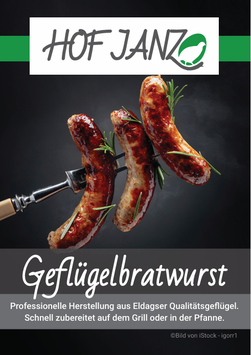 Geflügelbratwurst, 4 Stück