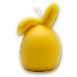 Ei mit Knickohr - Bienenwachskerze